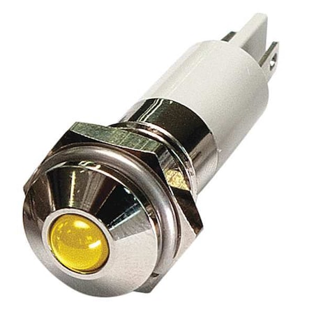 Zoro Select Round Indicator Light, Yellow, 120VAC 24M082