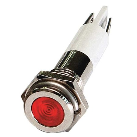 ZORO SELECT Flat Indicator Light, Red, 120VAC 24M070