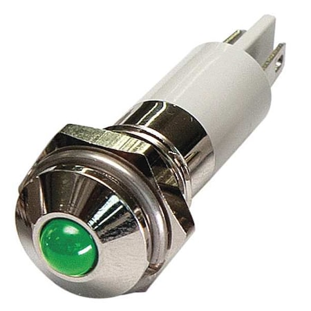 Zoro Select Round Indicator Light, Green, 12VDC 24M077