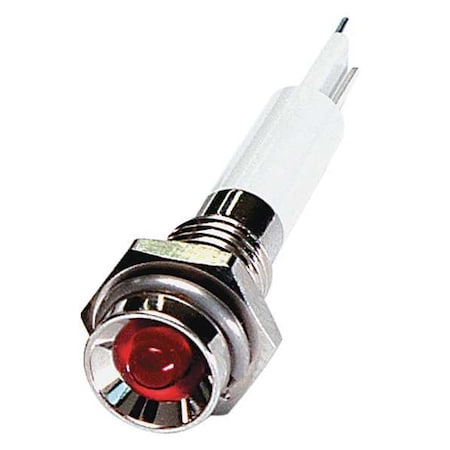 Zoro Select Protrude Indicator Light, Red, 24VDC 24M029