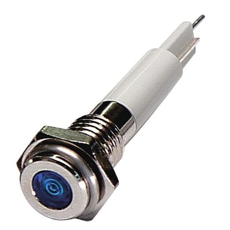 Zoro Select Flat Indicator Light, Blue, 24VDC 24M040