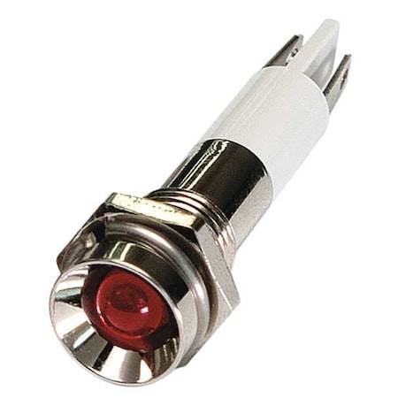 ZORO SELECT Protrude Indicator Light, Red, 12VDC 24M051