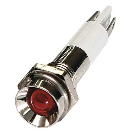 ZORO SELECT Protrude Indicator Light, Red, 24VDC 24M054