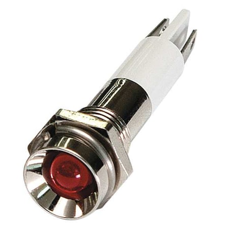 Zoro Select Protrude Indicator Light, Red, 120VAC 24M057