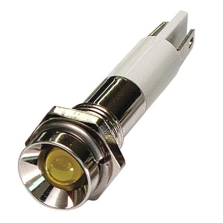 ZORO SELECT Protrude Indicator Light, Yellow, 120VAC 24M058