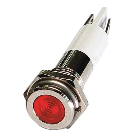Zoro Select Flat Indicator Light, Red, 12VDC 24M060