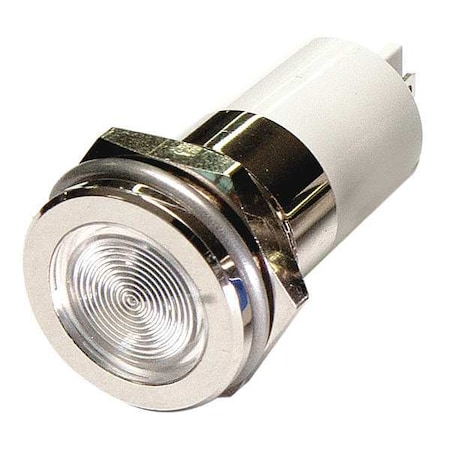 Zoro Select Flat Indicator Light, White, 24VDC 24M172