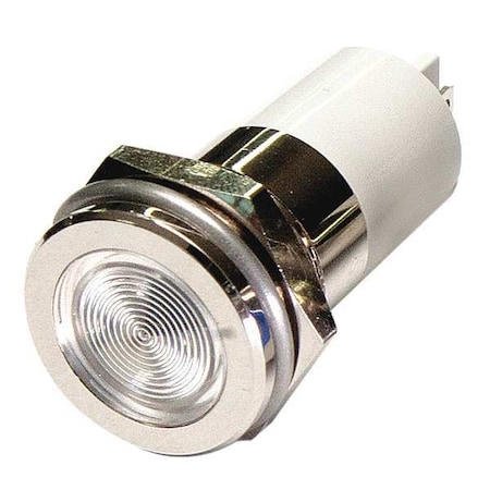 Zoro Select Flat Indicator Light, White, 120VAC 24M177