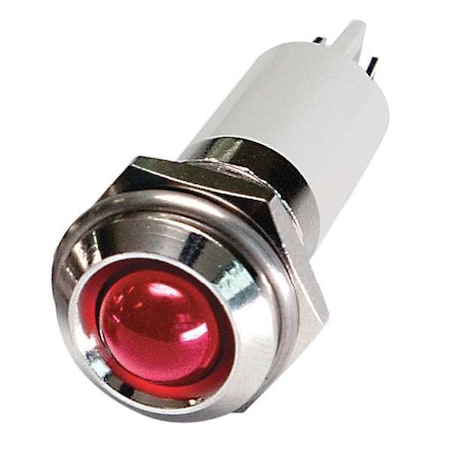 ZORO SELECT Round Indicator Light, Red, 12VDC 24M109