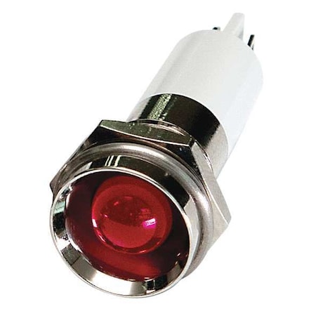 Zoro Select Protrude Indicator Light, Red, 24VDC 24M121
