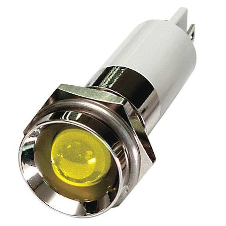 ZORO SELECT Protrude Indicator Light, Yellow, 24VDC 24M122