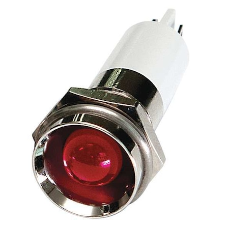 Zoro Select Protrude Indicator Light, Red, 120VAC 24M124