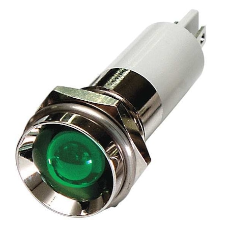 ZORO SELECT Protrude Indicator Light, Green, 120VAC 24M126