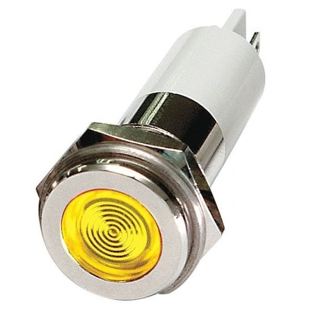 Zoro Select Flat Indicator Light, Yellow, 24VDC 24M133