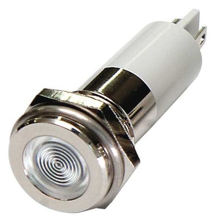 ZORO SELECT Flat Indicator Light, White, 24VDC 24M136