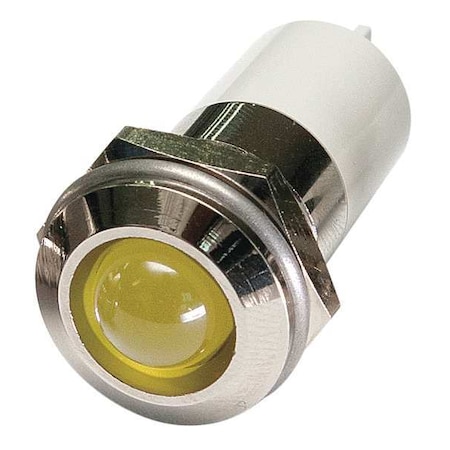 ZORO SELECT Round Indicator Light, Yellow, 3VDC 24M143