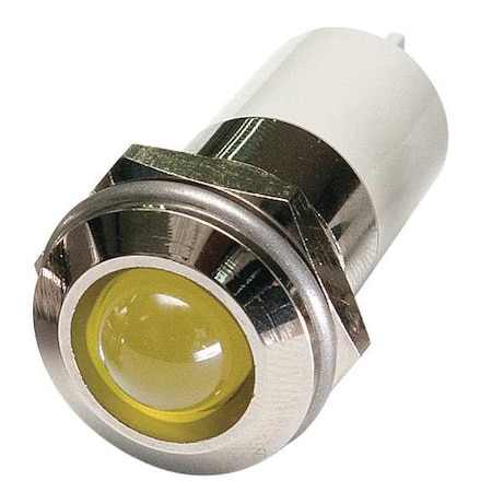 Zoro Select Round Indicator Light, Yellow, 120VAC 24M152