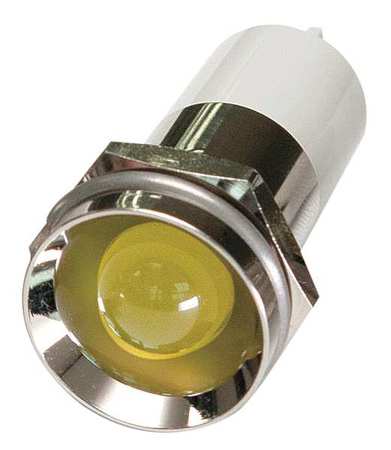 ZORO SELECT Protrude Indicator Light, Yellow, 12VDC 24M155