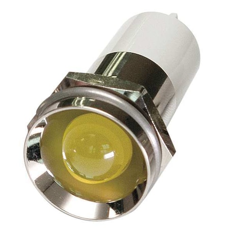 Zoro Select Protrude Indicator Light, Yellow, 120VAC 24M161