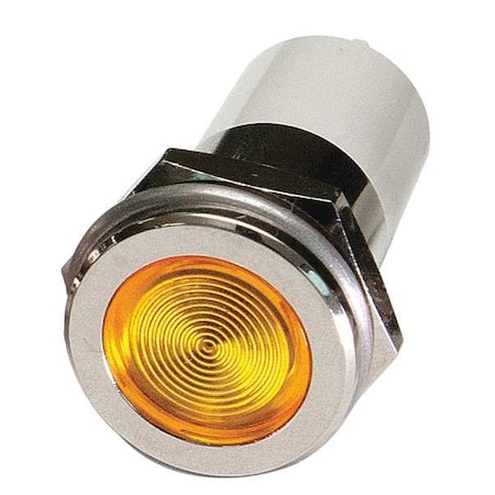 Zoro Select Flat Indicator Light, Yellow, 24VDC 24M169