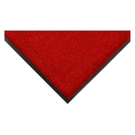 Condor Entrance Mat, Nylon, 3/8 in Thick, Red, 3 ft W x 10 ft L 9RZZ9