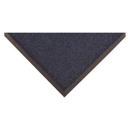 Zoro Select Entrance Mat, Nylon, 3/8 in Thick, Navy Blue, 4 ft W x 6 ft L 24N272