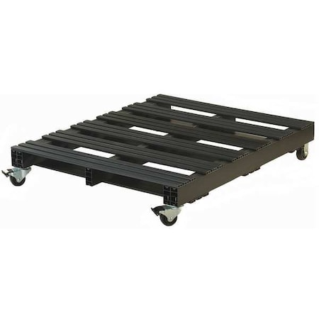 Zoro Select Recycled Rigid PVC Pallet, 48 in L, 40 in W, 9 in H, 1,500 lb Dynamic 05000202