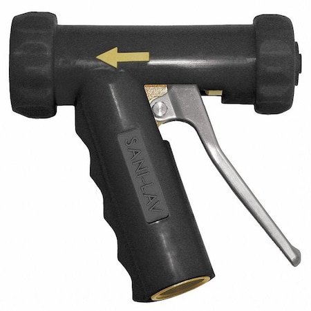 Sani-Lav Pistol Grip Spray Nozzle, 3/4" Female, 150 psi, 8.9 gpm, Black N8B