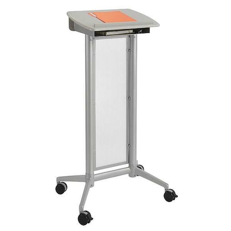 Safco Lectern, Steel/Polycarbonate, Gray 8912GR