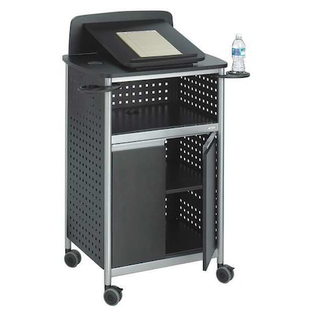 Safco Lectern, Steel, Black, 49-3/4x28-3/4x22 8922BL