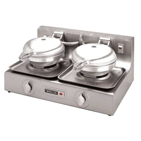 Wells Manufacturing Stainless Steel 7" dia. Waffle Maker WB-2E