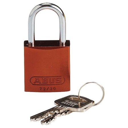 Brady Lockout Padlock, Keyed Different, Aluminum, Brown, 1 in Shackle Height, 1 1/4 in Body Width CPAL-BRN-25ST-KD