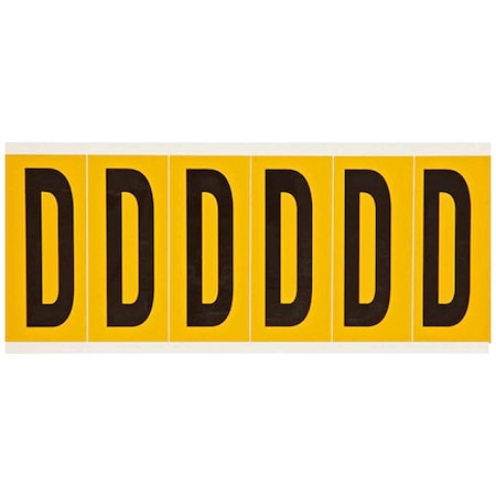 Brady LetterLabel, Vinyl, 3-1/2inH, 1-1/2inW 1550-D