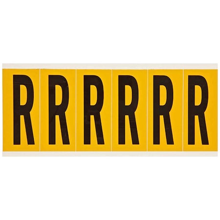 Brady LetterLabel, Vinyl, 3-1/2inH, 1-1/2inW 1550-R