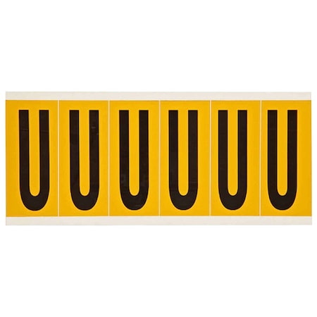 Brady LetterLabel, Vinyl, 3-1/2inH, 1-1/2inW 1550-U