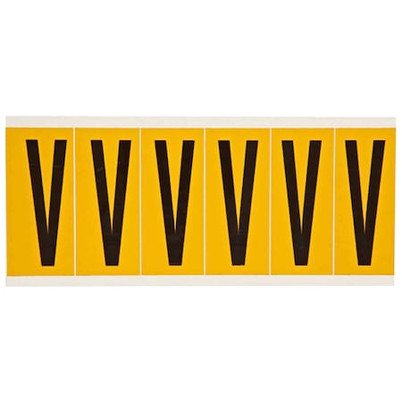 Brady LetterLabel, Vinyl, 3-1/2inH, 1-1/2inW 1550-V