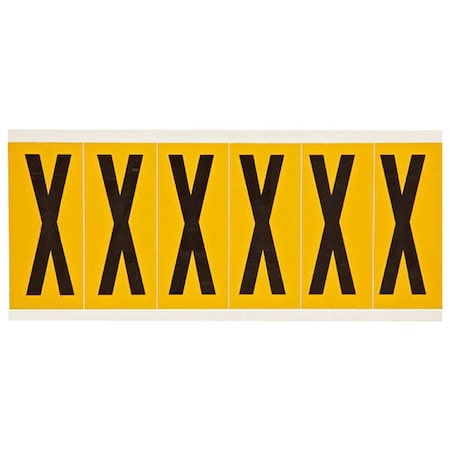 Brady LetterLabel, Vinyl, 3-1/2inH, 1-1/2inW 1550-X