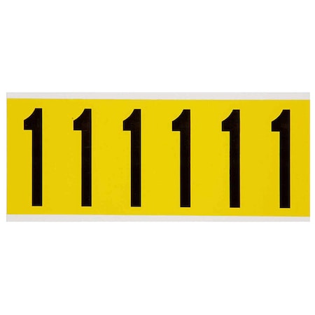 Brady NumberLabel, Vinyl, 3-1/2inH, 1-1/2inW 3450-1