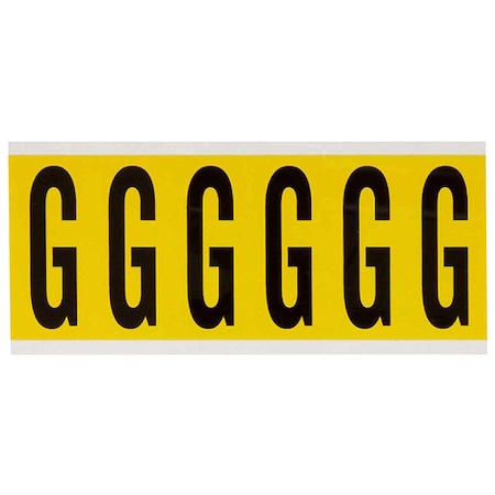 Brady LetterLabel, Vinyl, 3-1/2inH, 1-1/2inW 3450-G