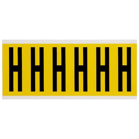 Brady LetterLabel, Vinyl, 3-1/2inH, 1-1/2inW 3450-H