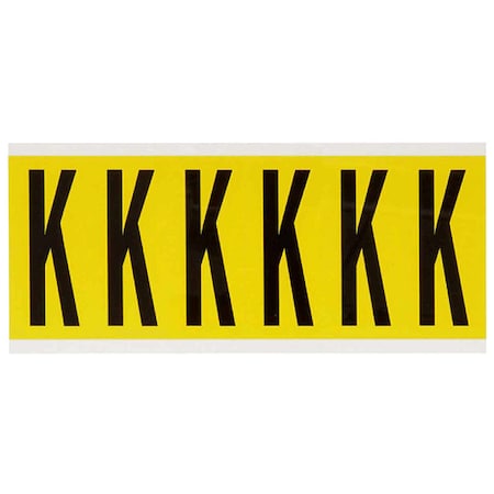 Brady LetterLabel, Vinyl, 3-1/2inH, 1-1/2inW 3450-K