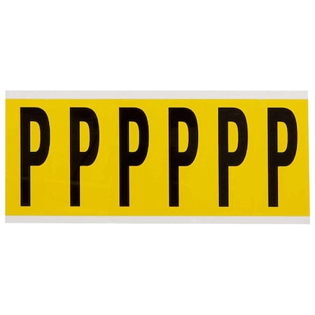Brady LetterLabel, Vinyl, 3-1/2inH, 1-1/2inW 3450-P