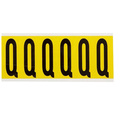 Brady LetterLabel, Vinyl, 3-1/2inH, 1-1/2inW 3450-Q