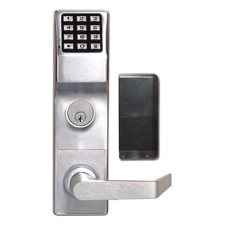 Locdown Electronic Lock, Satin Chrome, 12 Button ETDLNS1G/26DV99