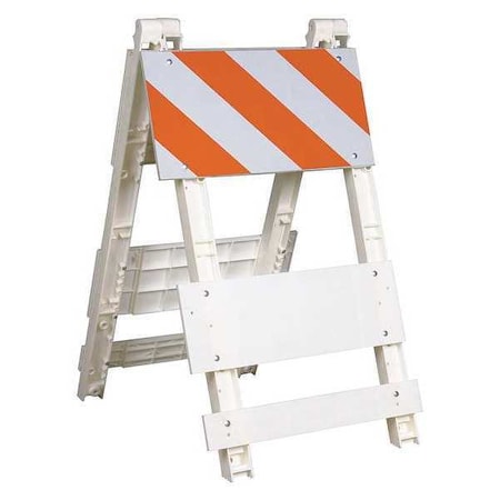Zoro Select MODULAR BARRICADE TYPE I 44IN EGR, Engineer, 50 in Height, Orange/White 97-11-001-44