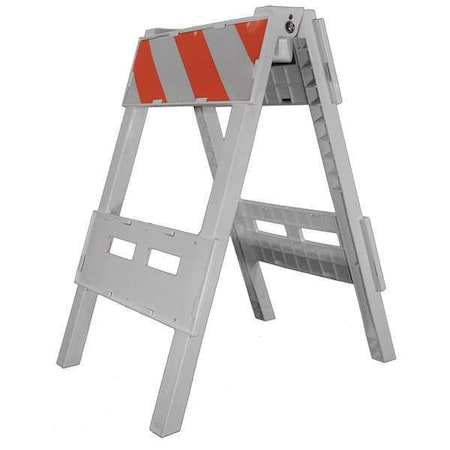 Cortina Safety Products PLASTX TYPE II BARRICADE 8T/8B EGR SHE, Engineer, 52 in Height, Orange/White 97-01-002-05