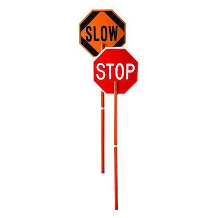 Cortina Safety Products PADDLE, STOP/SLOW PLASTIC 24IN HI SHE 03-823