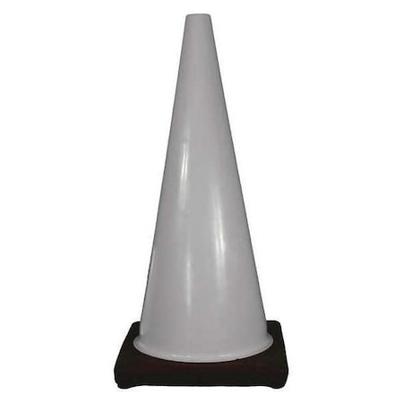 Cortina Safety Products Traffic Cone, PVC, 28 in Height, White 03-500-66