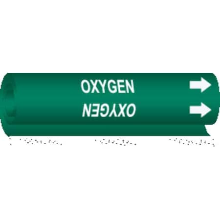 Brady Pipe Marker, Oxygen, 5735-O 5735-O