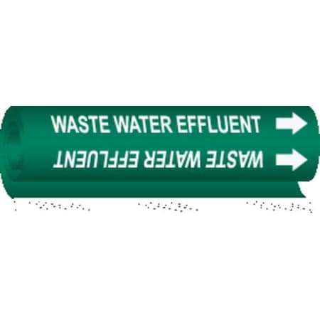 Brady Pipe Marker, Waste Water Effluent, 5857-O 5857-O